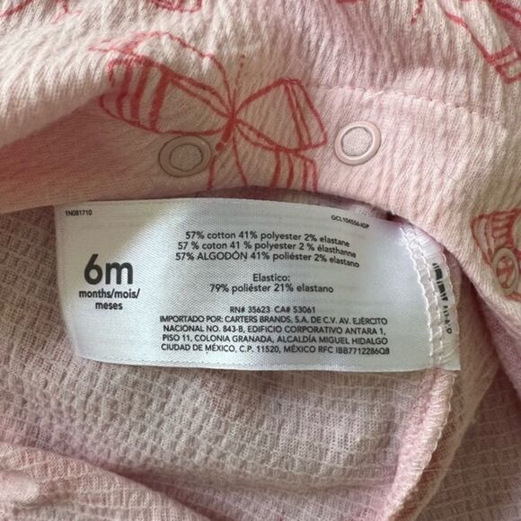 Carter's Baby Girl Pink Butterfly‎ Overall Jumpsuit 6 months - Picture 12 of 12